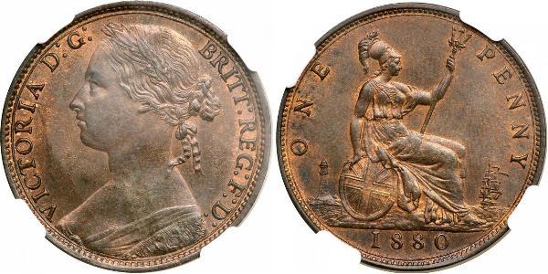 1 Penny Reino Unido de Gran Bretaña e Irlanda (1801-1922) Cobre Victoria (1819 - 1901)