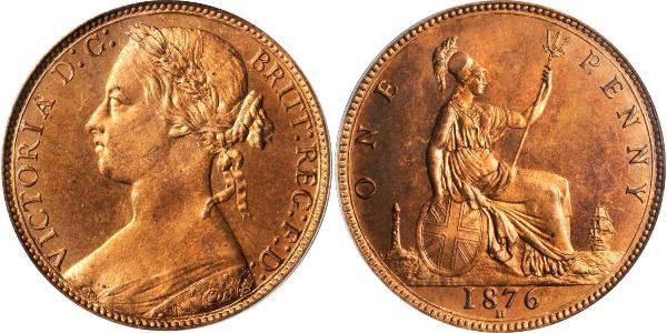 1 Penny Reino Unido de Gran Bretaña e Irlanda (1801-1922) Cobre Victoria (1819 - 1901)