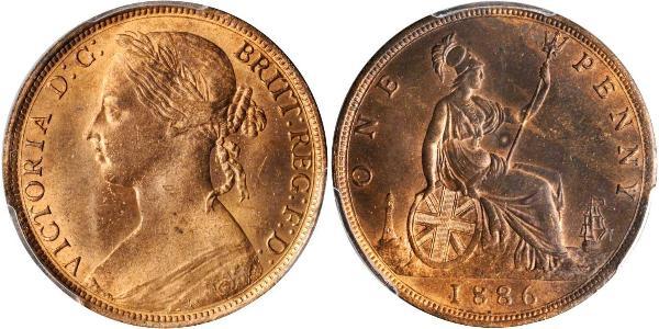 1 Penny Reino Unido de Gran Bretaña e Irlanda (1801-1922) Cobre Victoria (1819 - 1901)