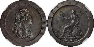 1 Penny Reino de Gran Bretaña (1707-1801) Cobre Jorge III (1738-1820)