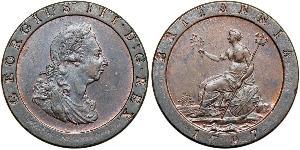 1 Penny Reino de Gran Bretaña (1707-1801) Cobre Jorge III (1738-1820)