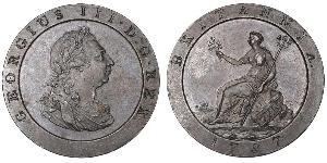 1 Penny Reino de Gran Bretaña (1707-1801) Cobre Jorge III (1738-1820)