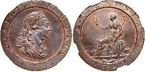 1 Penny Reino de Gran Bretaña (1707-1801) Cobre Jorge III (1738-1820)