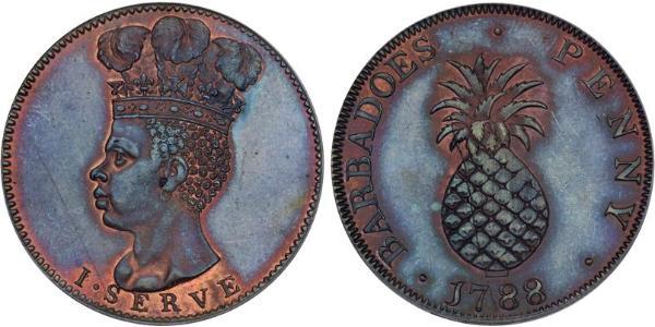 1 Penny Barbados Copper 