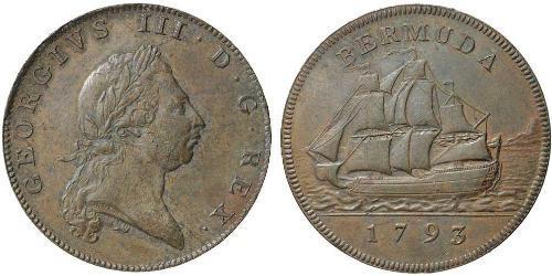 1 Penny Bermuda Copper George III (1738-1820)