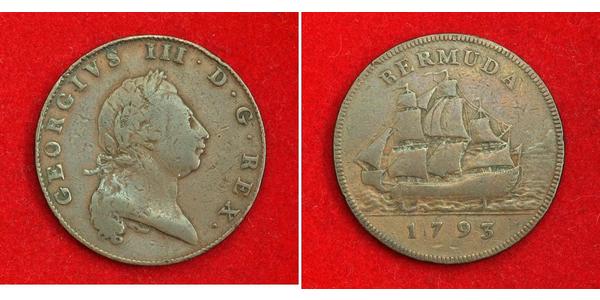 1 Penny Bermuda Copper George III (1738-1820)