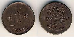 1 Penny Finland (1917 - ) Copper 