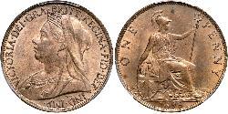 1 Penny United Kingdom of Great Britain and Ireland (1801-1922) Copper Victoria (1819 - 1901)