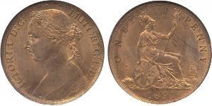 1 Penny United Kingdom of Great Britain and Ireland (1801-1922) Copper Victoria (1819 - 1901)