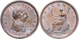 1 Penny United Kingdom of Great Britain and Ireland (1801-1922) Copper George III (1738-1820)