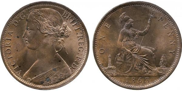 1 Penny United Kingdom of Great Britain and Ireland (1801-1922) Copper Victoria (1819 - 1901)