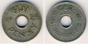 1 Penny Fiji Copper/Nickel Elizabeth II (1926-2022)