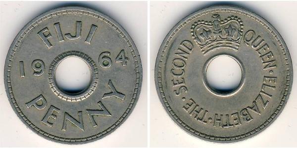 1 Penny Fiji Copper/Nickel Elizabeth II (1926-2022)