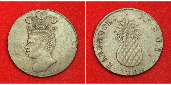 1 Penny Barbade Cuivre 