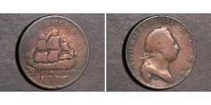 1 Penny Bermudes Cuivre George III (1738-1820)