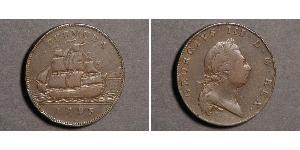 1 Penny Bermudes Cuivre George III (1738-1820)