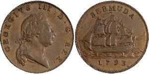 1 Penny Bermudes Cuivre George III (1738-1820)