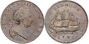 1 Penny Bermudes Cuivre George III (1738-1820)