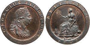 1 Penny Royaume de Grande-Bretagne (1707-1801) Cuivre George III (1738-1820)