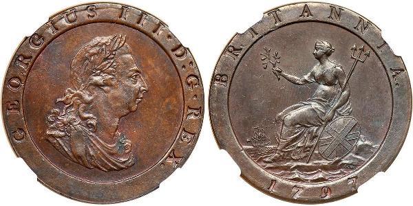 1 Penny Royaume de Grande-Bretagne (1707-1801) Cuivre George III (1738-1820)