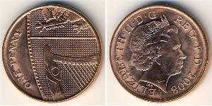 1 Penny Feriind Kiningrik (1922-) Cuivre/Acier Elizabeth II (1926-2022)