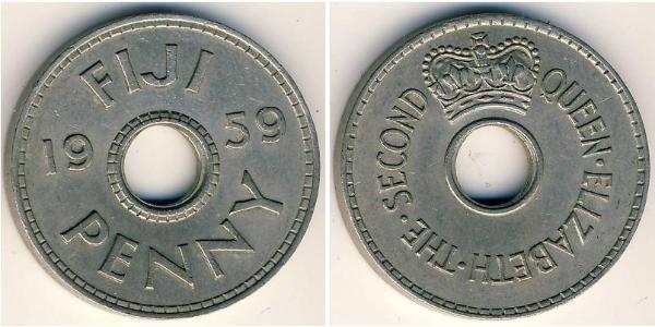 1 Penny Fidji Cuivre/Nickel Elizabeth II (1926-2022)