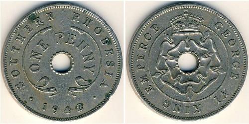 1 Penny Southern Rhodesia (1923-1980) Cuivre/Nickel George VI (1895-1952)