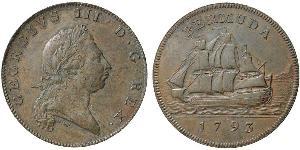 1 Penny Bermuda Kupfer Georg III (1738-1820)