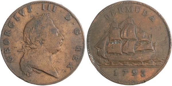 1 Penny Bermuda Kupfer Georg III (1738-1820)