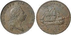 1 Penny Bermuda Kupfer Georg III (1738-1820)