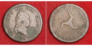 1 Penny Isle of Man Kupfer Georg III (1738-1820)