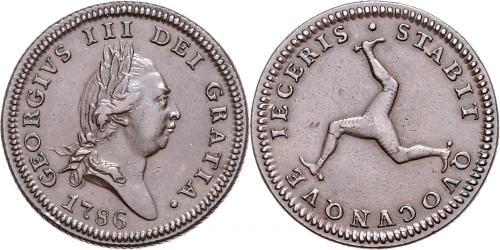 1 Penny Isle of Man Kupfer Georg III (1738-1820)