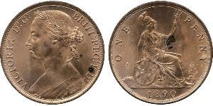 1 Penny Vereinigtes Königreich von Großbritannien und Irland (1801-1922) Kupfer Victoria (1819 - 1901)