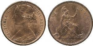 1 Penny Vereinigtes Königreich von Großbritannien und Irland (1801-1922) Kupfer Victoria (1819 - 1901)