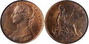 1 Penny Vereinigtes Königreich von Großbritannien und Irland (1801-1922) Kupfer Victoria (1819 - 1901)