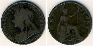 1 Penny Vereinigtes Königreich von Großbritannien und Irland (1801-1922) Kupfer Victoria (1819 - 1901)