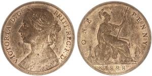 1 Penny Vereinigtes Königreich von Großbritannien und Irland (1801-1922) Kupfer Victoria (1819 - 1901)