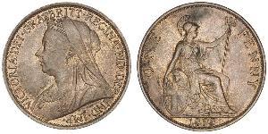 1 Penny Vereinigtes Königreich von Großbritannien und Irland (1801-1922) Kupfer Victoria (1819 - 1901)