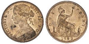 1 Penny Vereinigtes Königreich von Großbritannien und Irland (1801-1922) Kupfer Victoria (1819 - 1901)