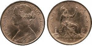 1 Penny Vereinigtes Königreich von Großbritannien und Irland (1801-1922) Kupfer Victoria (1819 - 1901)