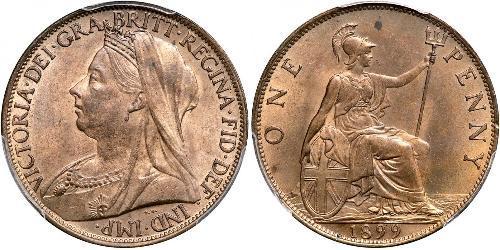 1 Penny Vereinigtes Königreich von Großbritannien und Irland (1801-1922) Kupfer Victoria (1819 - 1901)