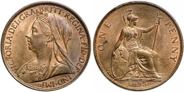 1 Penny Vereinigtes Königreich von Großbritannien und Irland (1801-1922) Kupfer Victoria (1819 - 1901)