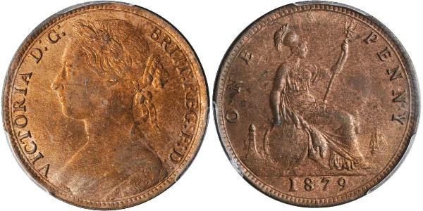 1 Penny Vereinigtes Königreich von Großbritannien und Irland (1801-1922) Kupfer Victoria (1819 - 1901)