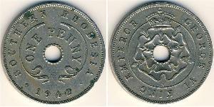 1 Penny Southern Rhodesia (1923-1980) Kupfer/Nickel Georg VI (1895-1952)