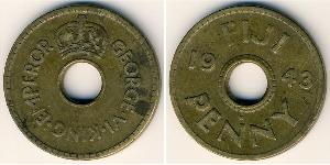 1 Penny Fidji Laiton George VI (1895-1952)