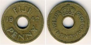 1 Penny Fidji Laiton George VI (1895-1952)