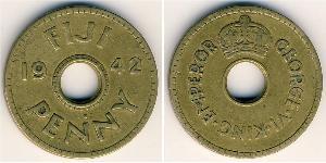 1 Penny Fiyi Latón Jorge VI (1895-1952)