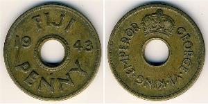 1 Penny Fiyi Latón Jorge VI (1895-1952)