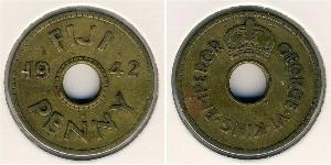 1 Penny Fiyi Latón Jorge VI (1895-1952)