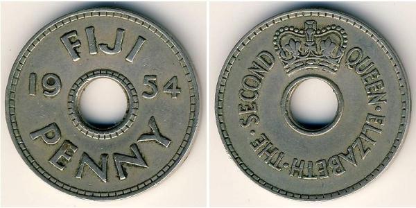 1 Penny Fiyi Níquel/Cobre Isabel II (1926-2022)